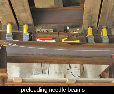 all temporary support elements must be preloaded to prevent deflection or settlement